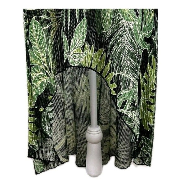 Cha Cha Vente Dress Women 3X Black Green Tropical Knit Coverup Mini Casual - Picture 12 of 16